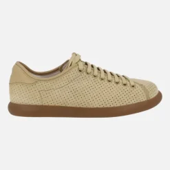 Zapatillas deportivas Pelotas Soller en nobuck beige con picados