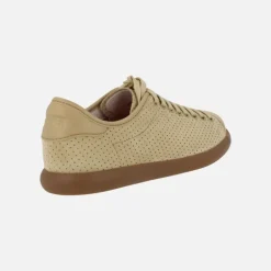 Zapatillas deportivas Pelotas Soller en nobuck beige con picados