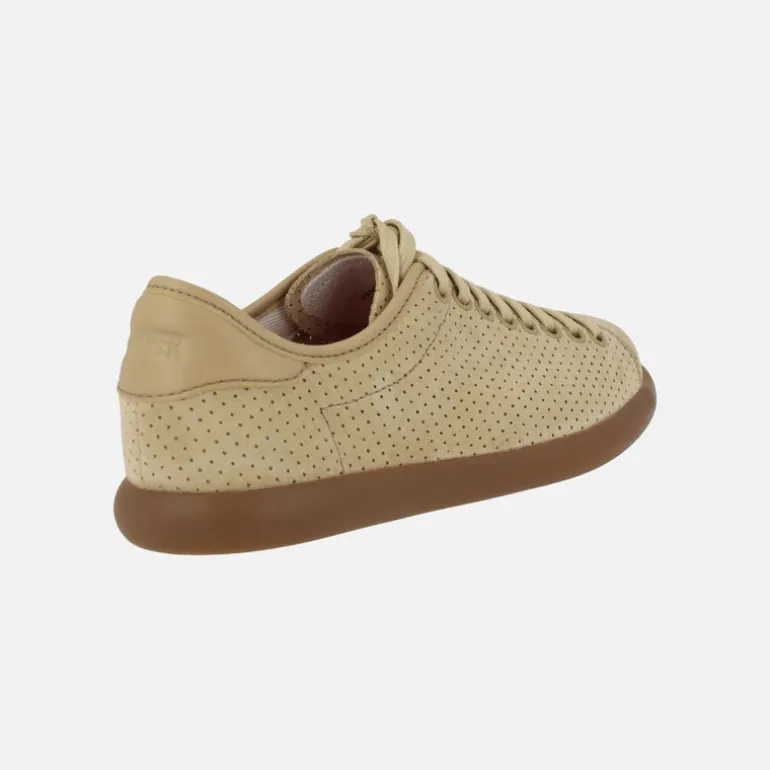 Zapatillas deportivas Pelotas Soller en nobuck beige con picados