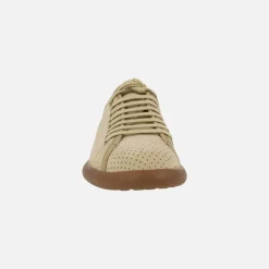 Zapatillas deportivas Pelotas Soller en nobuck beige con picados