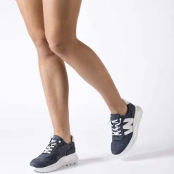 Zapatillas deportivas Samira en nobuck azul marino