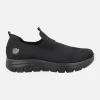 Zapatillas deportivas sin cordones estilo calcetín en tejido negro