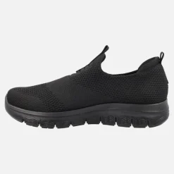 Zapatillas deportivas sin cordones estilo calcetín en tejido negro