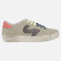 Zapatillas deportivas Symbol en piel serraje con cordones intercambiables