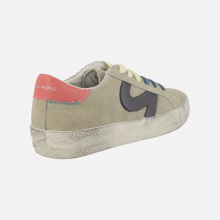 Zapatillas deportivas Symbol en piel serraje con cordones intercambiables