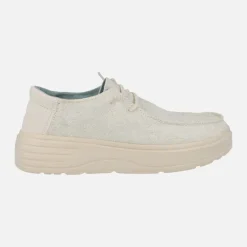 Zapatillas en tejido bordado con cordones elásticos Bloom