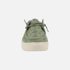 Zapatillas en tejido bordado con cordones elásticos Bloom