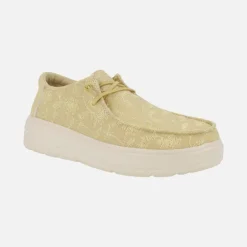 Zapatillas en tejido bordado con cordones elásticos Bloom