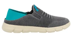 Zapatillas en tejido gris con talonera azul para hombre