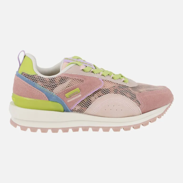 Zapatillas multi material en piel y rejilla Cavendish