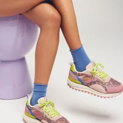 Zapatillas multi material en piel y rejilla Cavendish