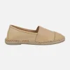 Zapatillas planas de esparto en piel con puntera Alba