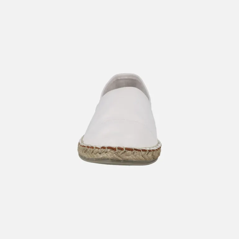 Zapatillas planas de esparto en piel con puntera Alba