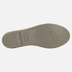 Zapatillas planas de esparto en piel con puntera Alba