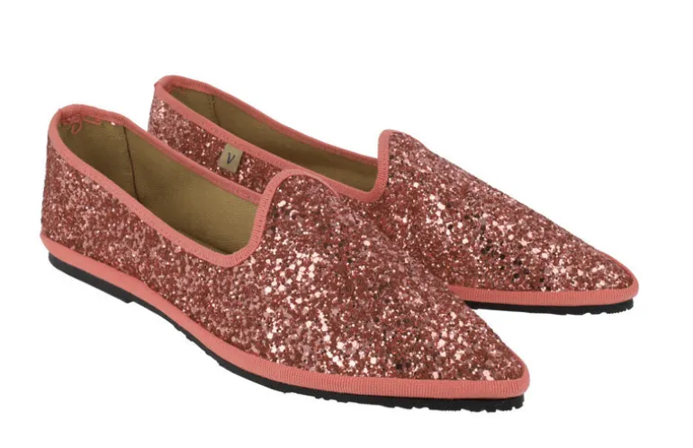 Zapatillas Venezianas Greta de glitter para mujer