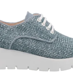 Zapatos blucher con cordones en rafia trenzada