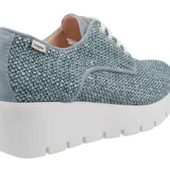 Zapatos blucher con cordones en rafia trenzada