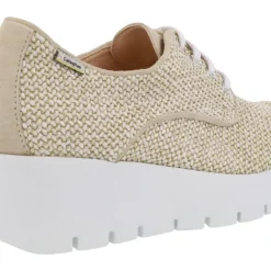 Zapatos blucher con cordones en rafia trenzada