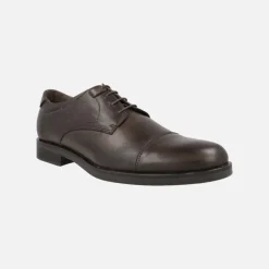 Zapatos blucher de piel con puntera recta