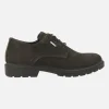 Zapatos blucher lisos en serraje marrón con membrana GORE TEX