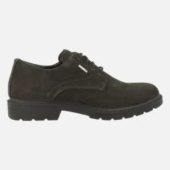 Zapatos blucher lisos en serraje marrón con membrana GORE TEX