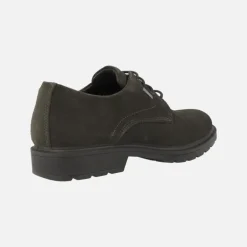 Zapatos blucher lisos en serraje marrón con membrana GORE TEX