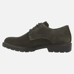 Zapatos blucher lisos en serraje marrón con membrana GORE TEX