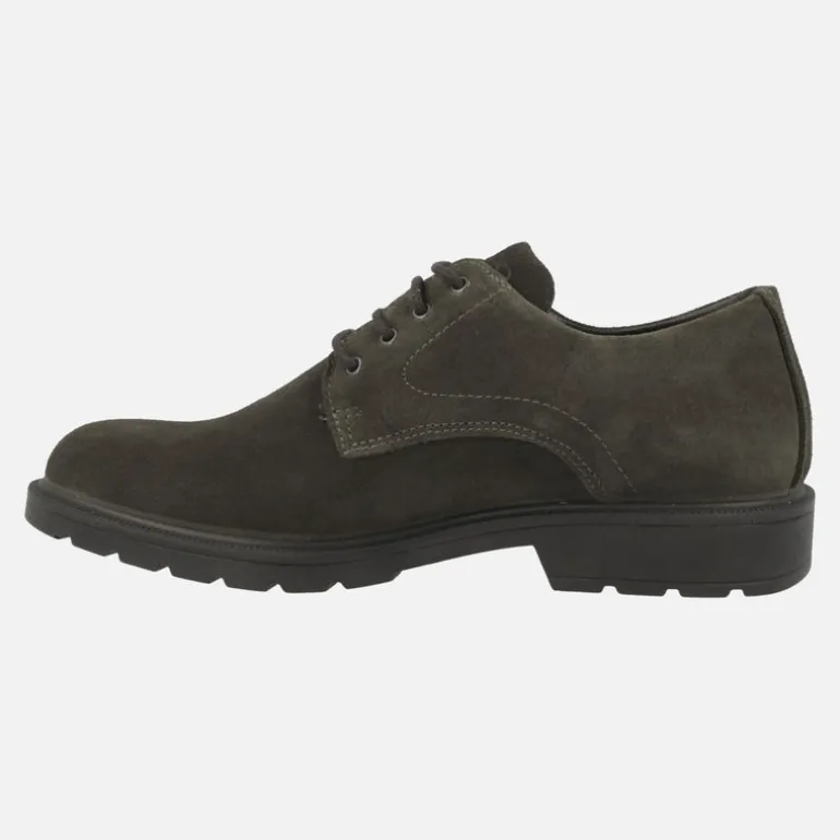 Zapatos blucher lisos en serraje marrón con membrana GORE TEX