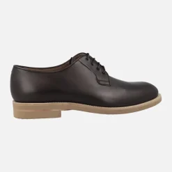 Zapatos blucher para hombre en piel moka Cavour