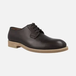 Zapatos blucher para hombre en piel moka Cavour