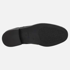 Zapatos blucher para la vega en piel negra con picados
