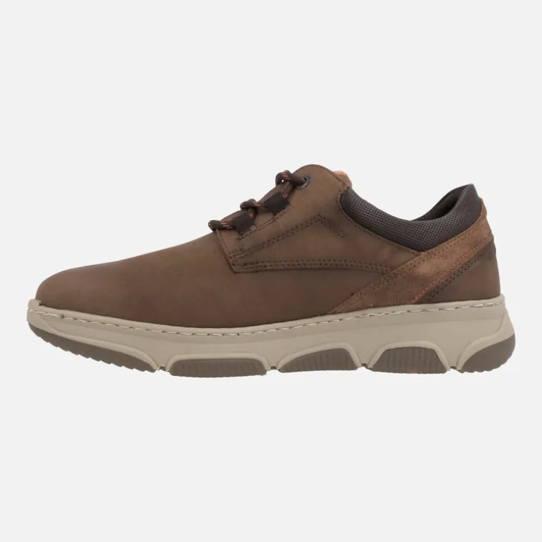 Zapatos casual con cordones en nobuck marrón BONNY F1345