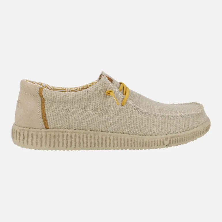 Zapatos casual estilo wallabi en tejido con cordones elásticos