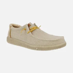 Zapatos casual estilo wallabi en tejido con cordones elásticos