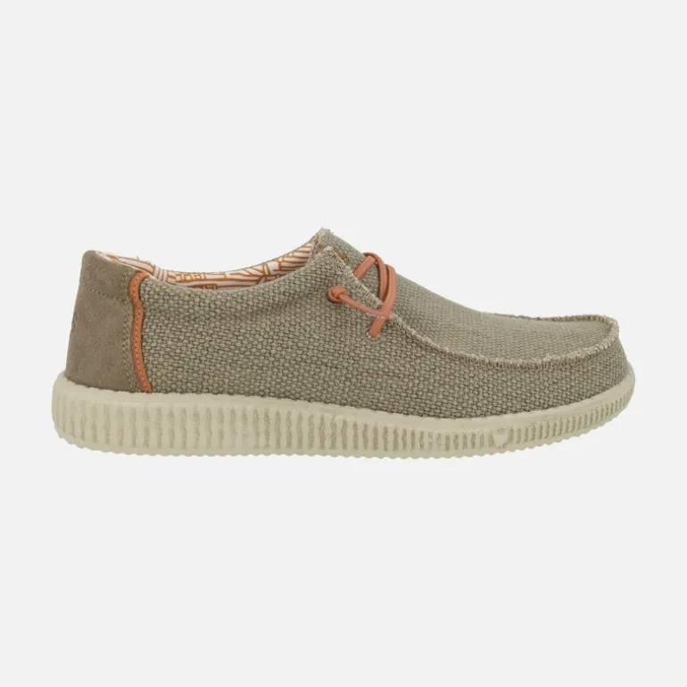 Zapatos casual estilo wallabi en tejido con cordones elásticos
