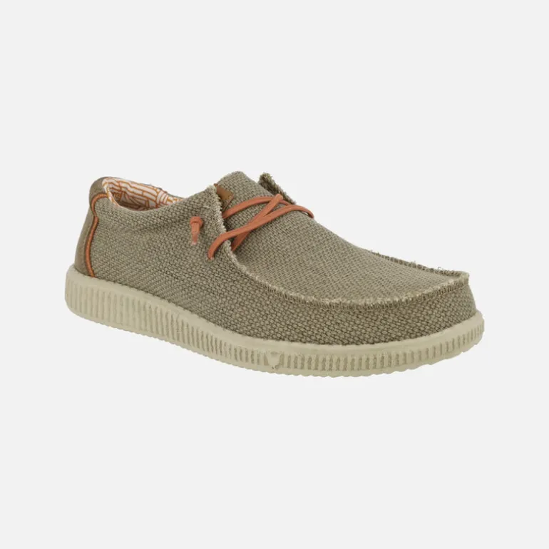 Zapatos casual estilo wallabi en tejido con cordones elásticos