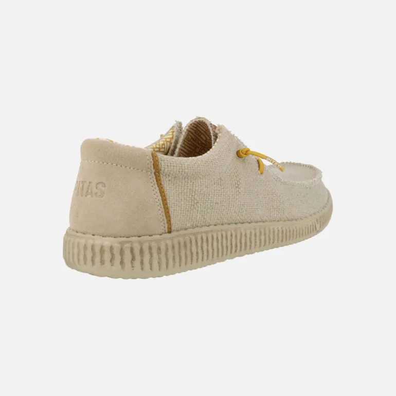 Zapatos casual estilo wallabi en tejido con cordones elásticos