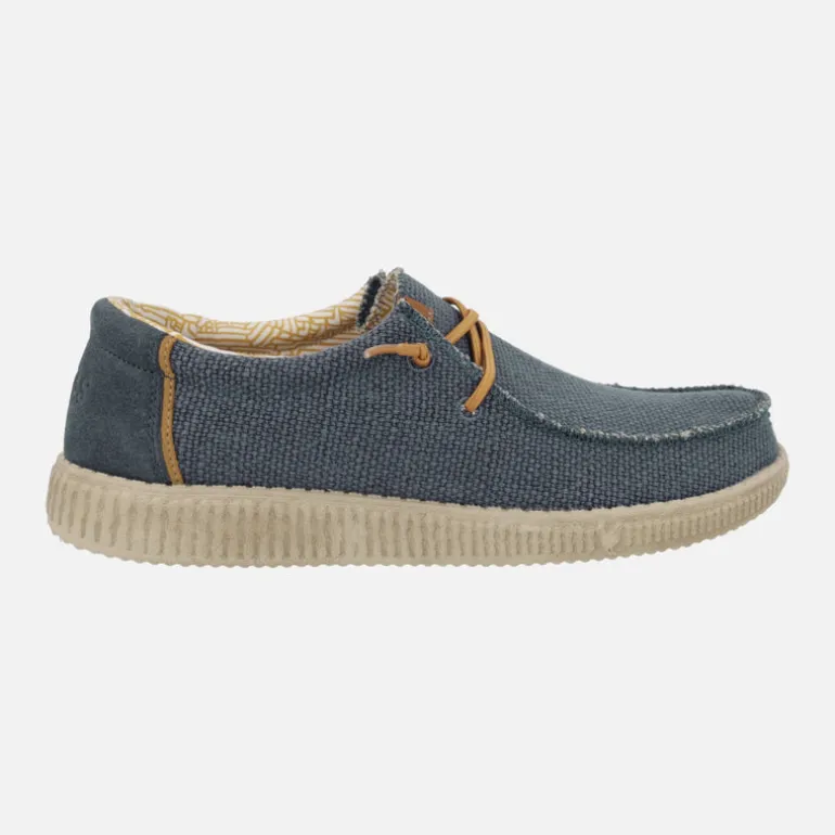Zapatos casual estilo wallabi en tejido con cordones elásticos