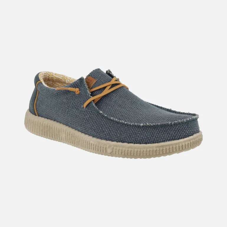 Zapatos casual estilo wallabi en tejido con cordones elásticos