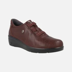 Zapatos confort de piel con cordones elásticos