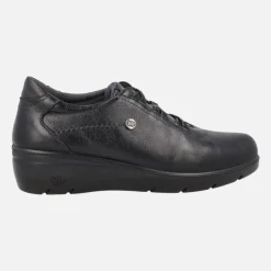 Zapatos confort de piel con cordones elásticos