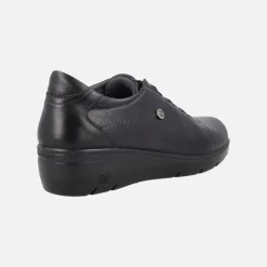 Zapatos confort de piel con cordones elásticos
