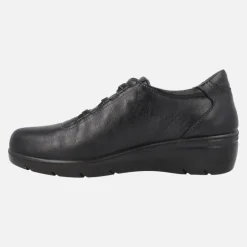 Zapatos confort de piel con cordones elásticos