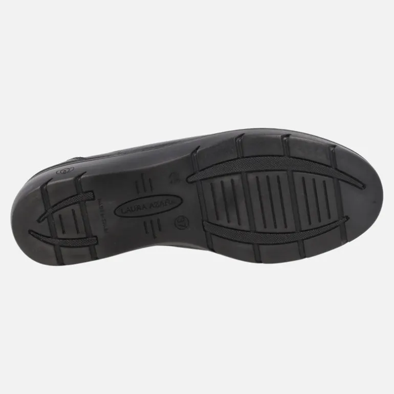 Zapatos confort de piel con cordones elásticos