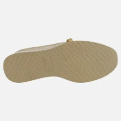 Zapatos confort en piel metalizada con cordones