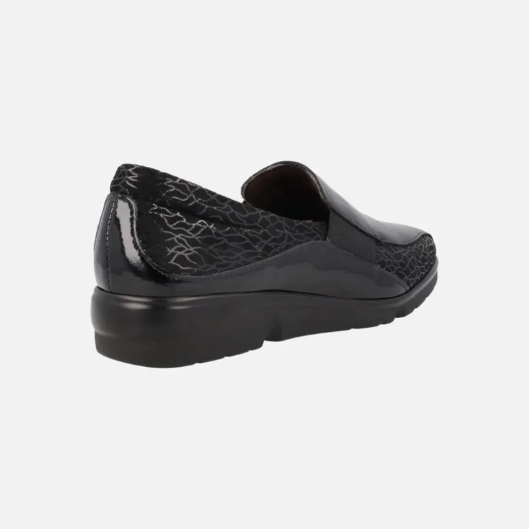 Zapatos confort para mujer en combinado negro
