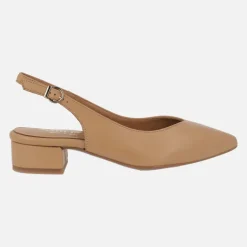 Zapatos corte salón de piel destalonados
