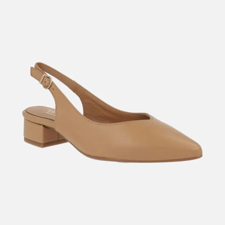 Zapatos corte salón de piel destalonados