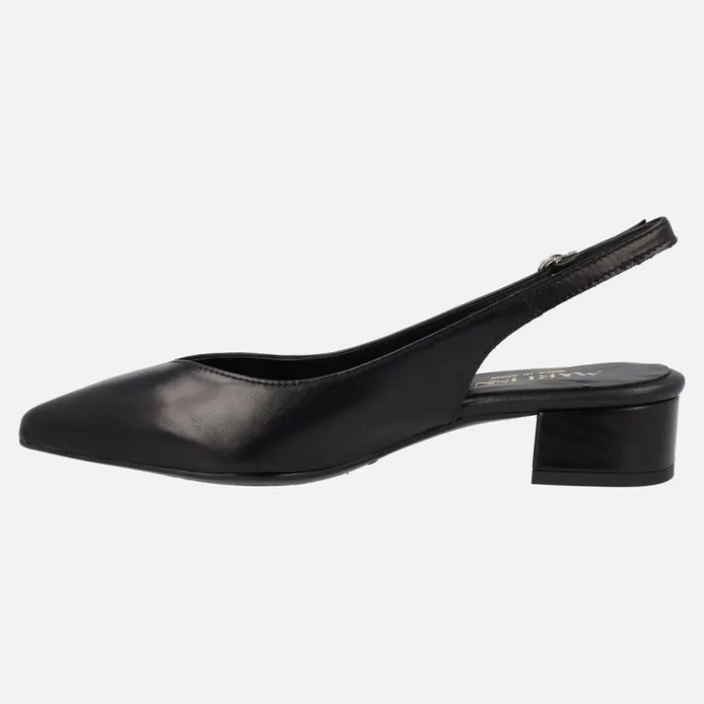 Zapatos corte salón de piel destalonados