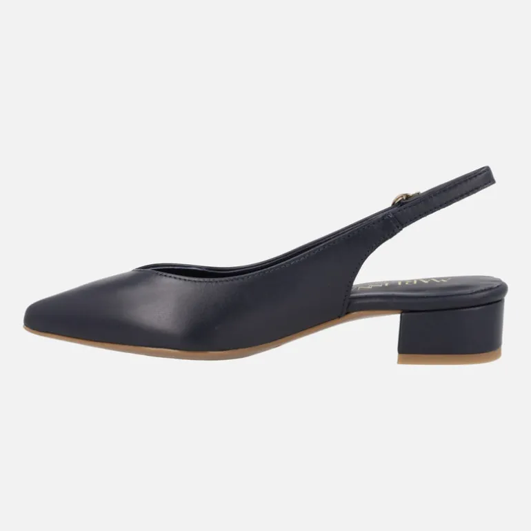 Zapatos corte salón de piel destalonados